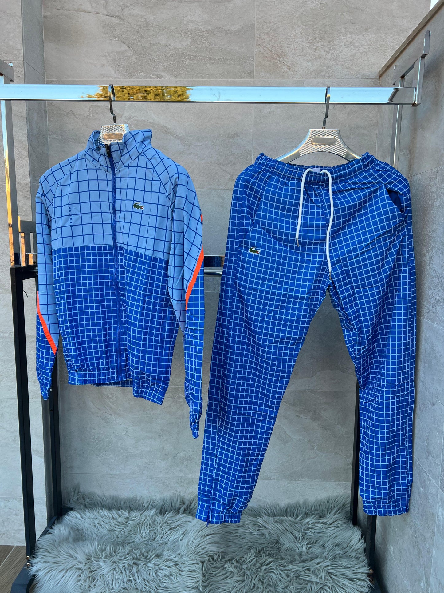 Chandal Lacoste Azul Cuadros