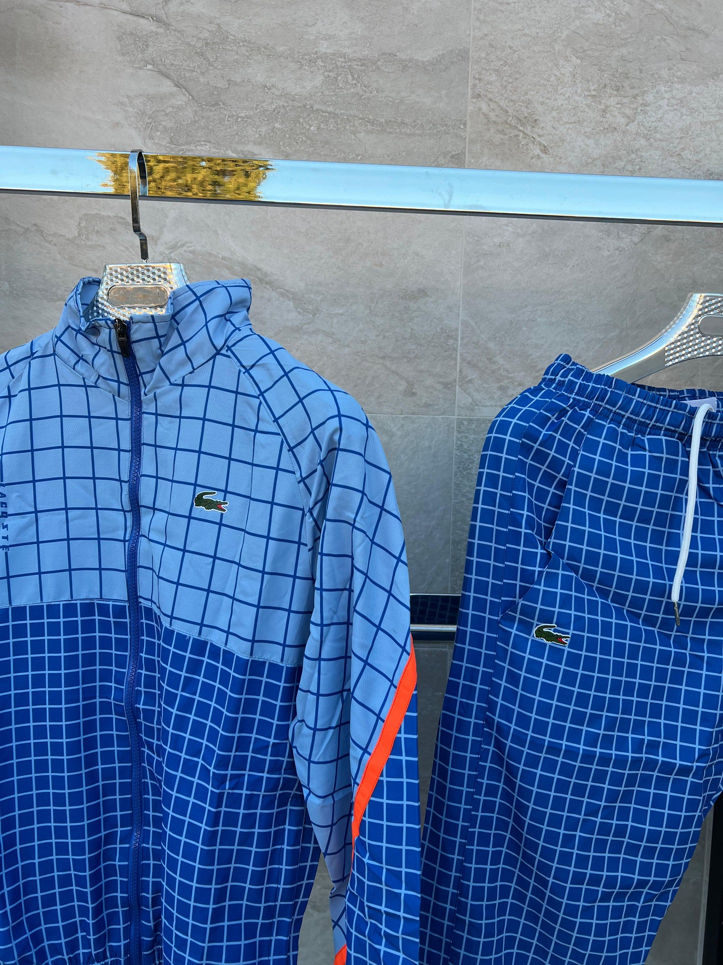 Chandal Lacoste Azul Cuadros