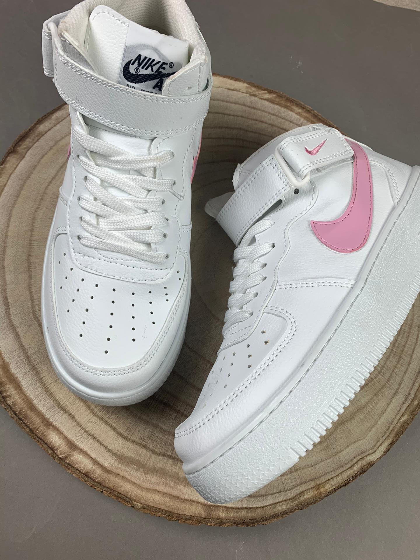 Nike Air Force bota logo rosa
