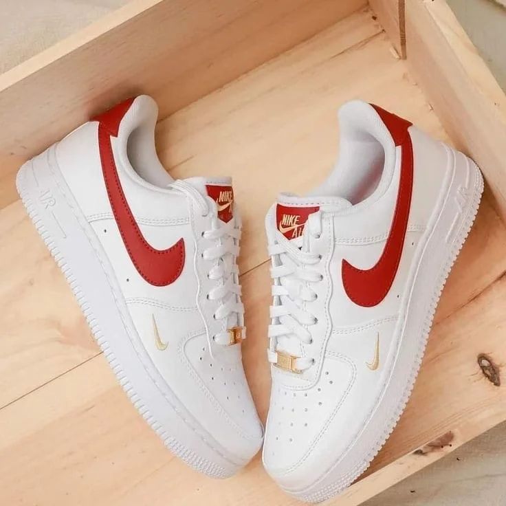 Air Force 1 Grey Logo Rojo