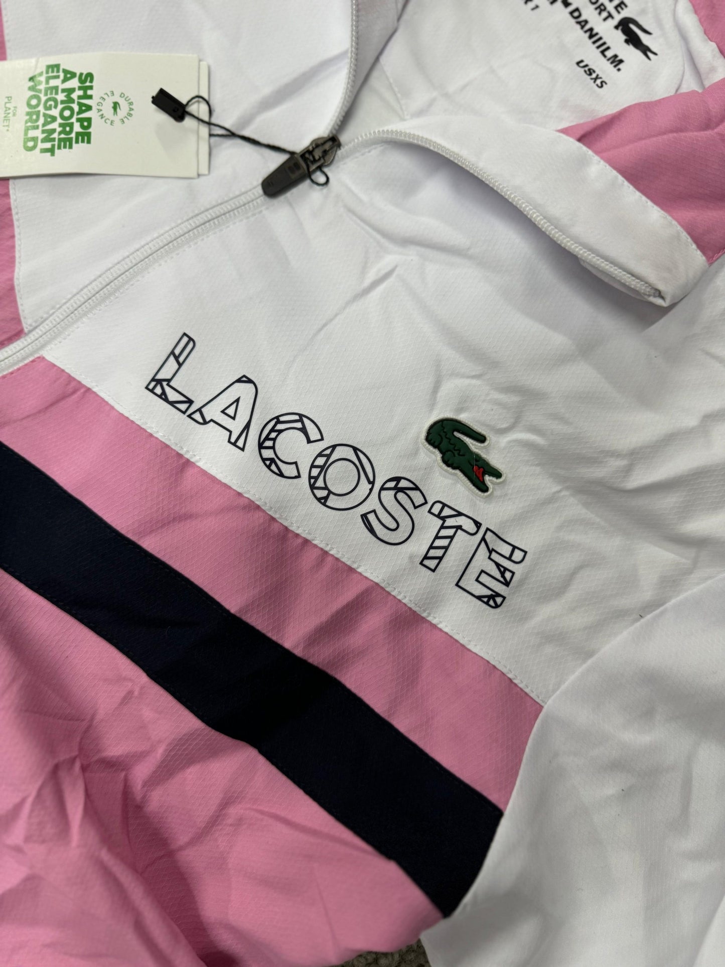 Chandal Lacoste Rosa y Blanco