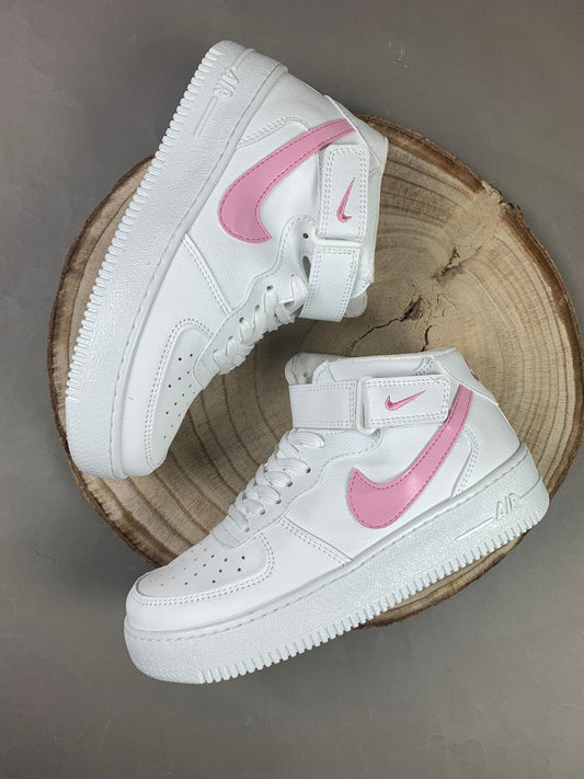 Nike Air Force bota logo rosa