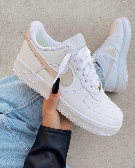 Air Force 1 Logo Beige