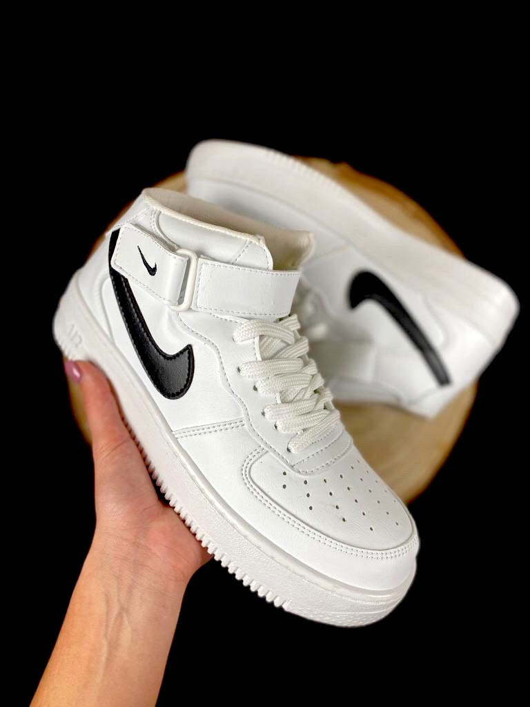 Nike Air force Mid White Black Logo