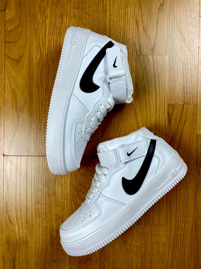 Nike Air force Mid White Black Logo